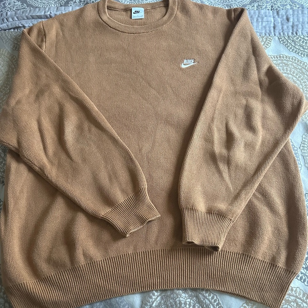 Nike Men's Camel Crewneck Sweater